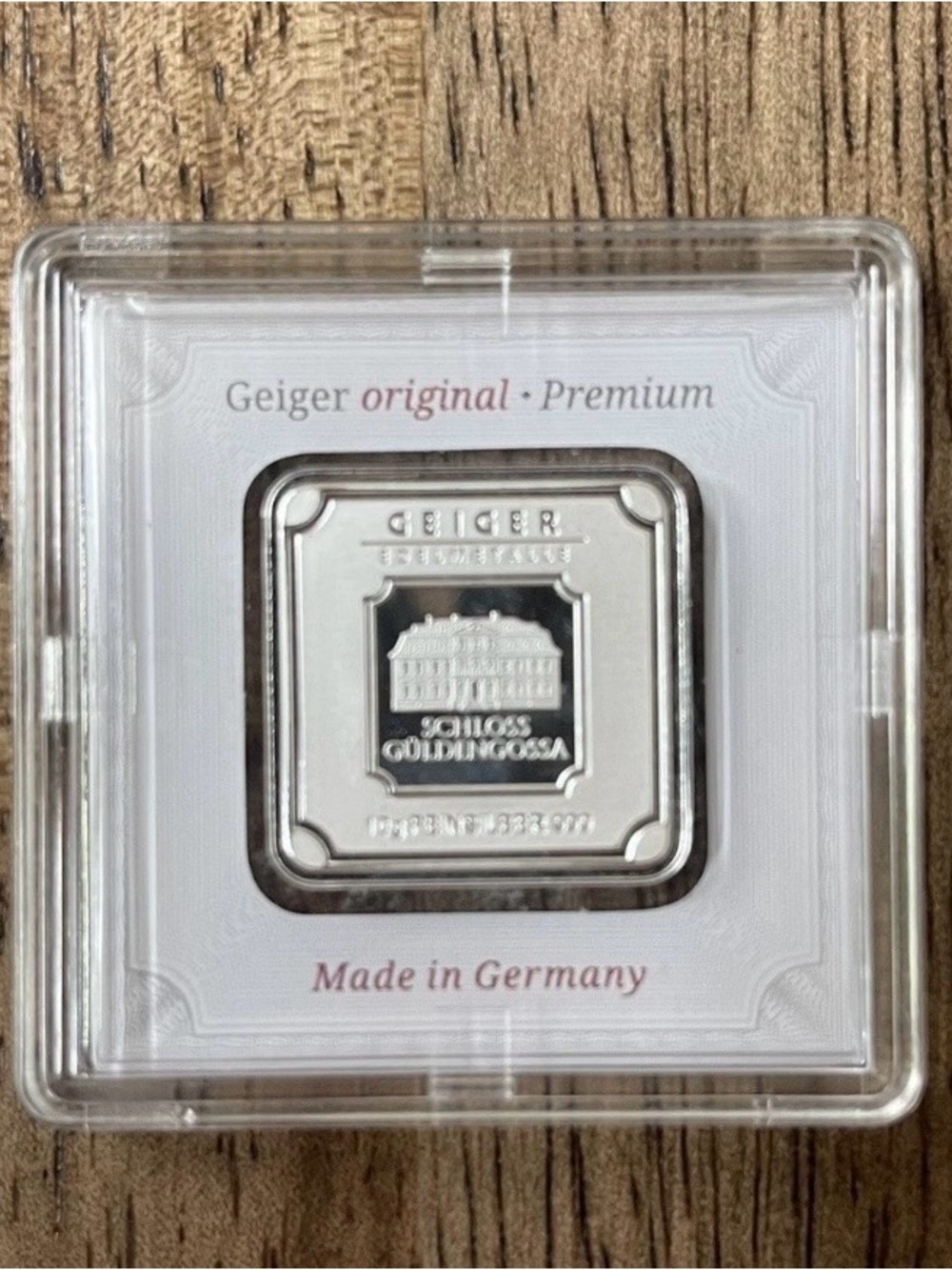 Geiger Edelmetalle Original 10 Gram Silver Square - In Capsule BV998686